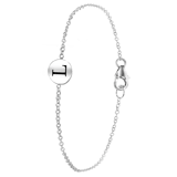 Zilveren armband alfabet rhodiumplated