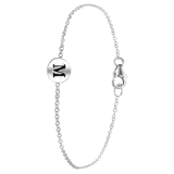 Zilveren armband alfabet rhodiumplated