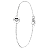 Rhodiniertes Silberarmband Alphabet
