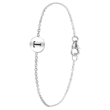 Zilveren armband alfabet rhodiumplated