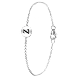 Rhodiniertes Silberarmband Alphabet