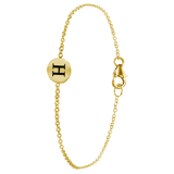 Silbernes Armband Alphabet, vergoldet