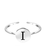 Silberring Alphabet, verstellbar und rhodiniert