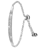 Silbernes Pavé-Armband mit Zirkonia