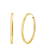 Zilveren oorringen goldplated 30mm voor dames