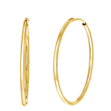 Silberohrringe, vergoldet, 40 mm
