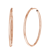 Zilveren oorringen roseplated 40mm voor dames