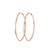 Zilveren oorringen roseplated 50mm voor dames