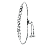 Zilveren tennisarmband kristal white