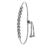 Armband, 925 Silber, Kristall, Black Diamond