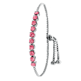 Armband, 925 Silber, Kristall, Indian Pink
