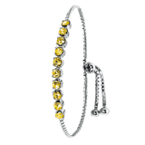 Zilveren tennisarmband kristal light topaz