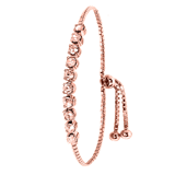 Armband, 925 Silber, rotvergoldet, Kristall, Light Peach