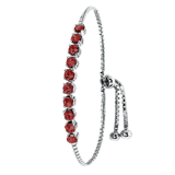 Zilveren tennisarmband kristal ruby