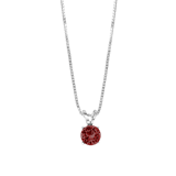 Zilveren ketting kristal ruby