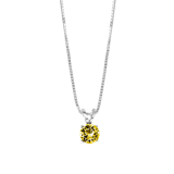 Zilveren ketting kristal light topaz
