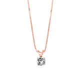 Zilveren roséplated ketting met hanger met Swarovski kristal voor dames