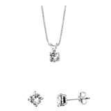 Zilveren sieradenset met Swarovski kristal voor dames