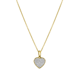 585 Gelbgold Kette mit Anhänger Herz 0,08 ct.