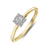 Ring, 585 Gelbgold, mit Diamant 0,08 ct