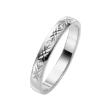 9K witte trouwring diamant Acacia Dames H96W