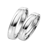 9 K witte trouwring Iris Dames H13W
