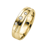 9 Karaat gele trouwring diamant Iris Dames H143
