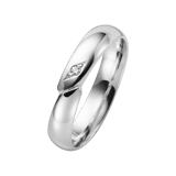 9 Karaat witte trouwring diamant Phlox Dames H92