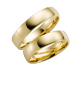 9 Karaat gele trouwring Pioenroos Heren H56