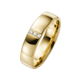 9 Karaat gele trouwring diamant Pioenroos Line H98
