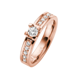 9K rose verlovingsring  diamant Bouganville H102R