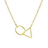 Goldfarbene Byoux-Kette mit Kreis/Dreieck