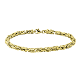 14 Karaat geelgouden armband koningsschakel 4mm