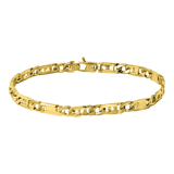 Armband, 585 Gelbgold, Fantasieglied, massiv 5 mm