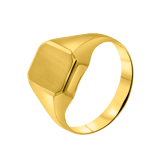 14 Karaat geelgouden zegelring zeskant