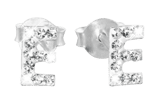 Kinderohrringe, 925 Silber, Initialen, Kristall
