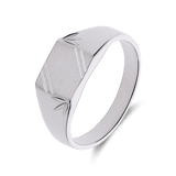 925 Silber, Siegelring für Herren, matt/glänzend