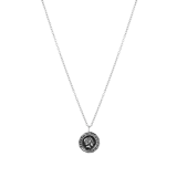 Zilveren ketting&hanger munt queen Bali