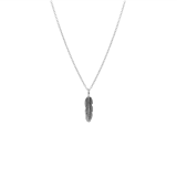 Zilveren ketting&hanger veer Bali voor dames