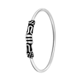 925 Silber, bearbeiteter Ring Bali
