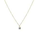 Kette aus 375 Gold mit Zirkonia-Anhänger, 4 mm