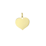 Anhänger aus 375 Gold, Gravurplatte, Herz