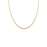 Halskette, 375 Gold, Kordelkette, 45 cm