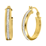 9 Karaat oorbellen rond 15mm