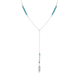 Bijoux zilverkleurige ketting met hanger voor dames