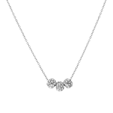Halskette & Anhänger, 925 Silber, Kristall