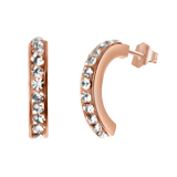 Ohrringe, 925 Silber, rosa, Kristall