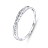 Zilveren ring met zirkonia
