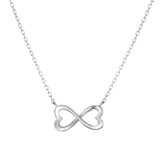 Kette aus 925 Silber mit Anhänger mit Infinity-Symbol/Herz
