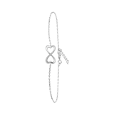 Armband aus 925 Silber mit Infinity-Symbol/Herz